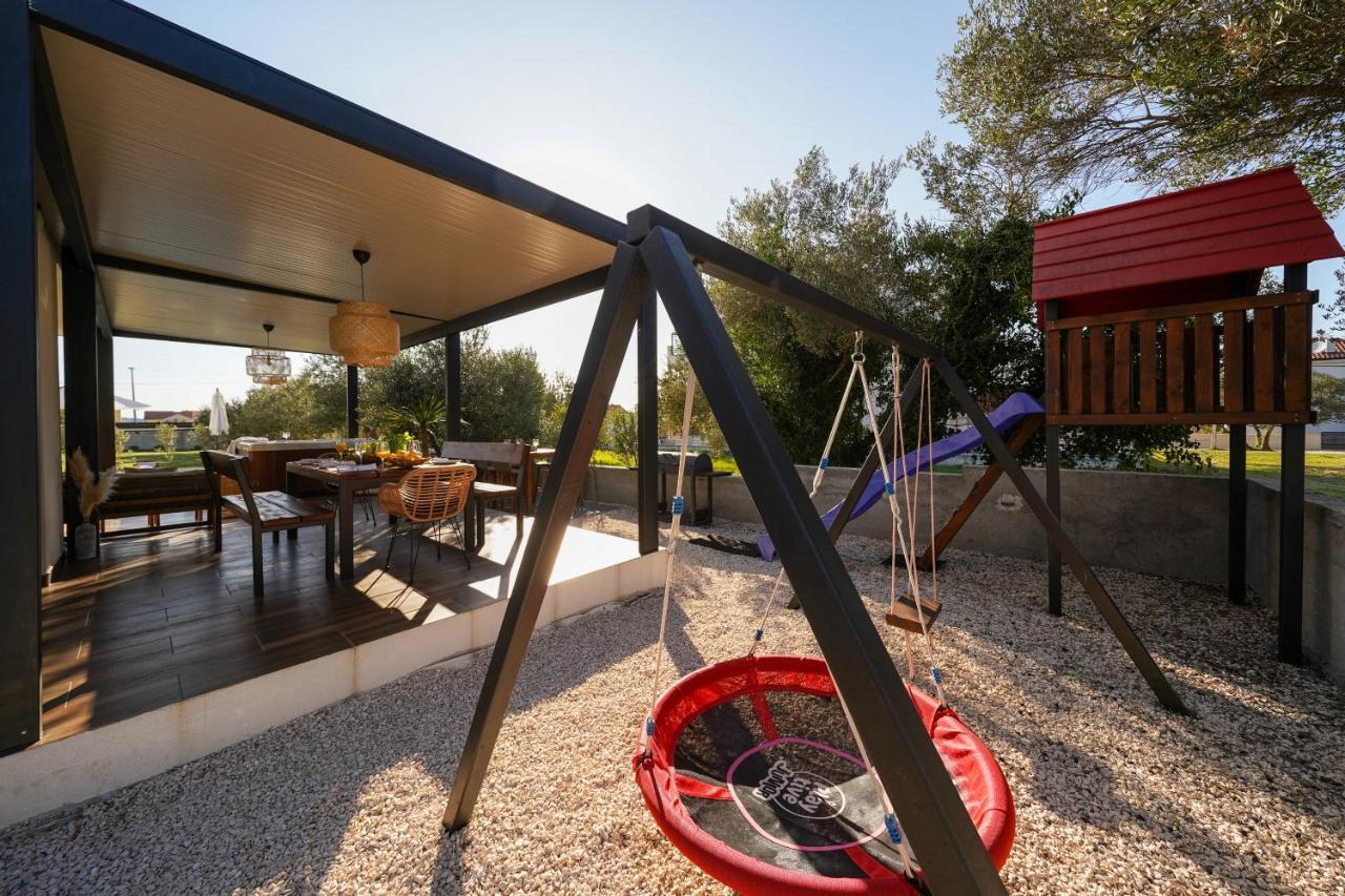 Villa Suncica With Heated Pool, Jacuzzi And Bikes Near Zadar Сукошан Экстерьер фото